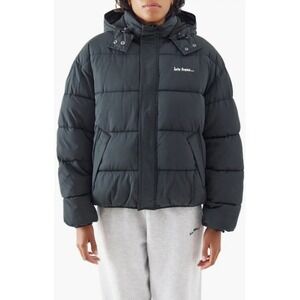 iets frans Hooded Puffer Jacket Polyester Streetwear Gorpcore Black size S